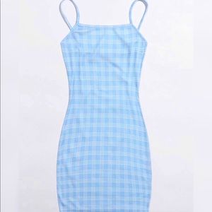 Plaid Cami Mini Bodycon Dress